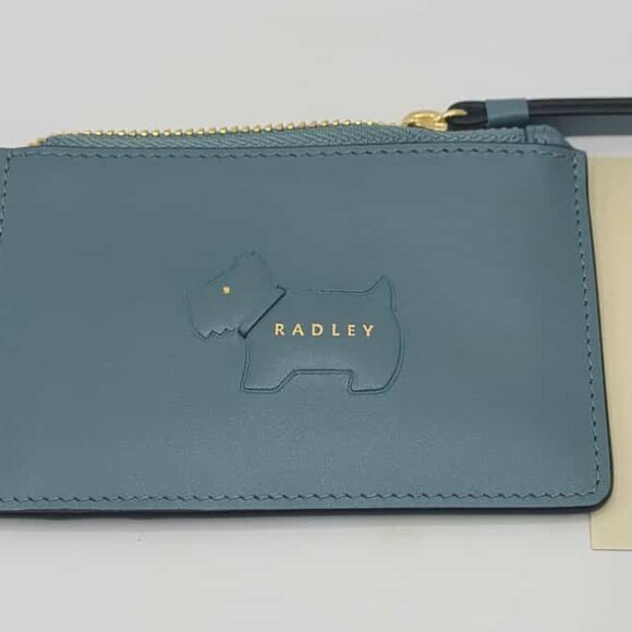 Radley London Puffy Small Zip Top Coin Purse New Blue NWT NEW - Picture 2 of 8